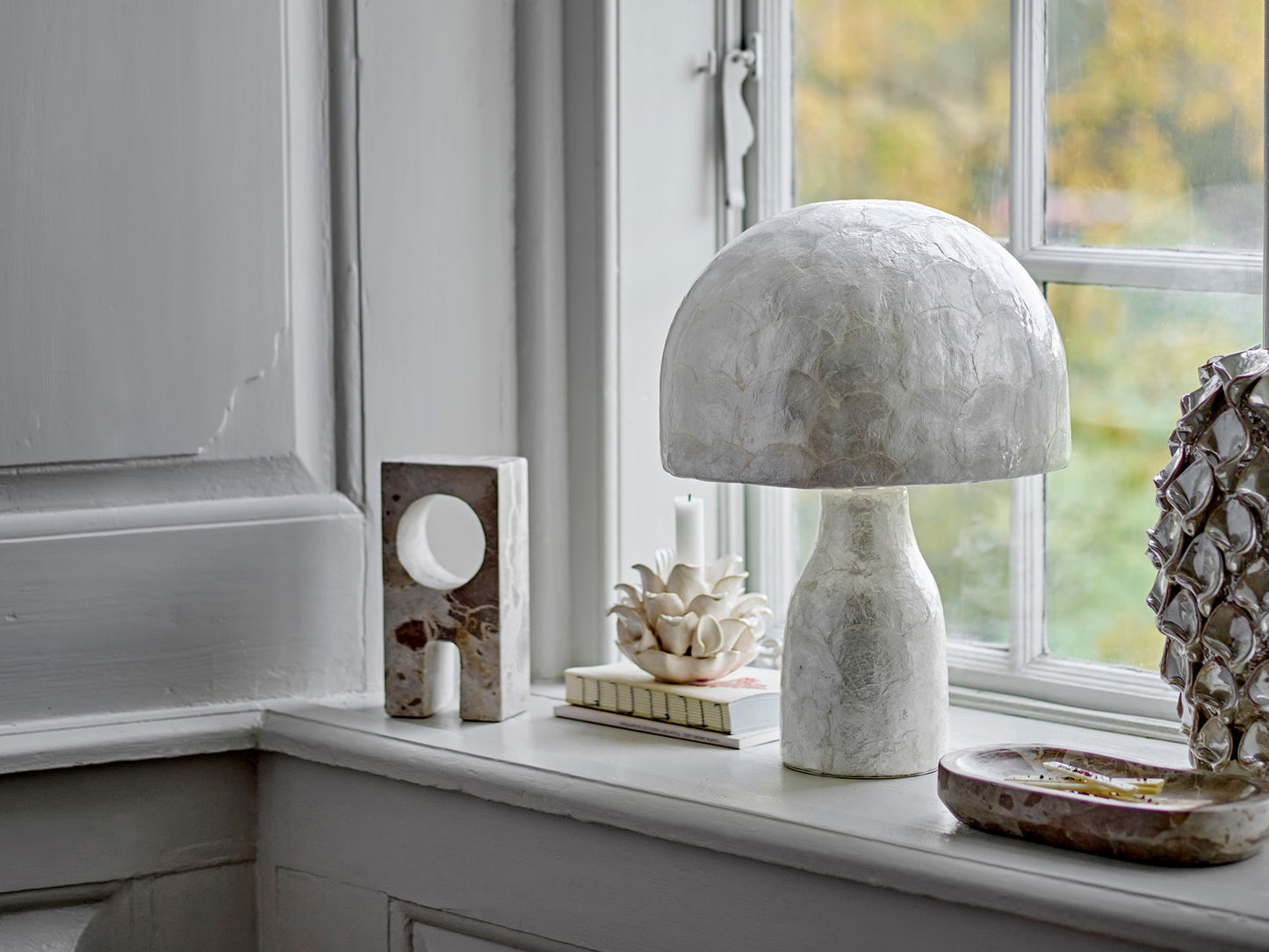 Bloomingville - Aoxi Deko – Natur Marmor, Skulpturel Borddekoration