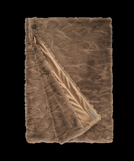 Winterhome - Faux Fur Plaid - Fennec Mocca 140x200 cm