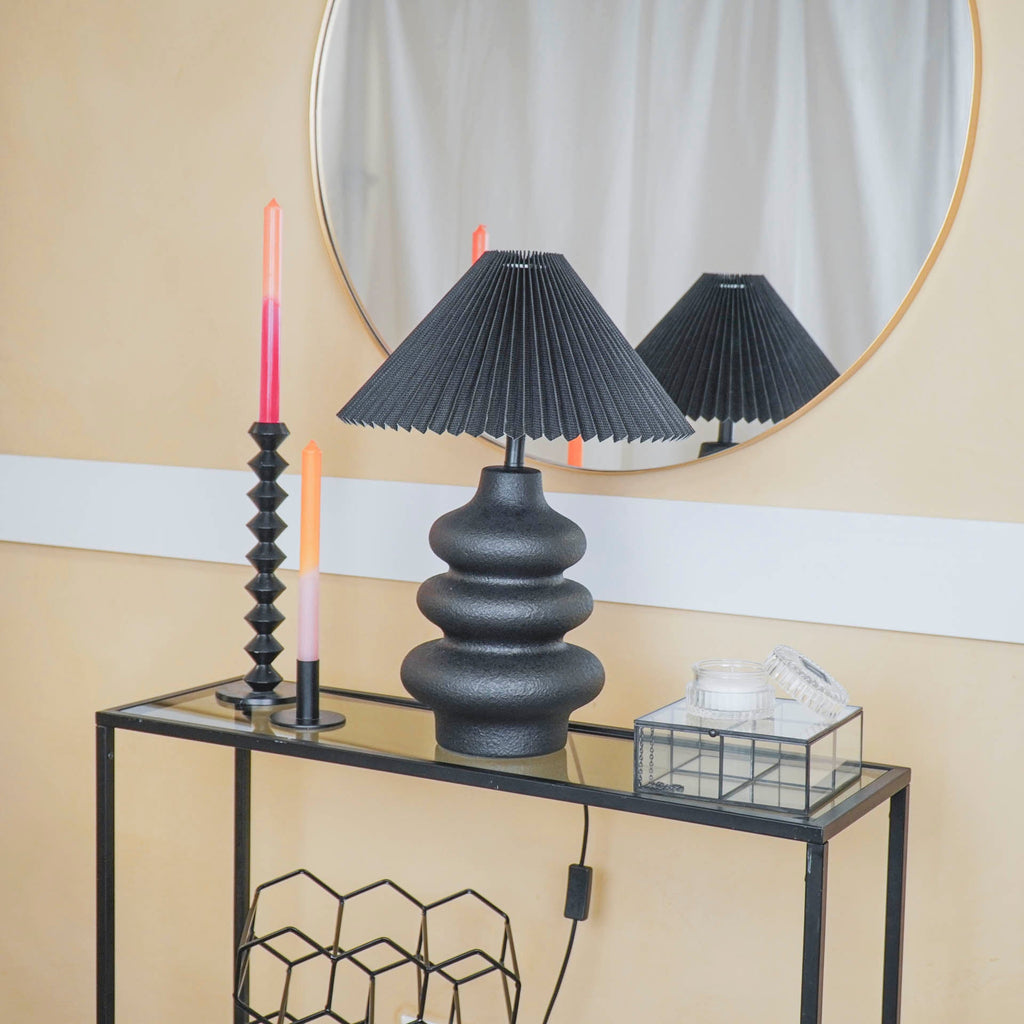 Housevitamin Flow Bordlampe - Keramik - Sort - E27 - 20x20x27cm