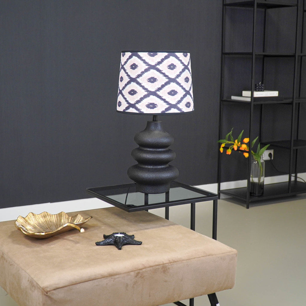 Housevitamin Flow Bordlampe - Keramik - Sort - E27 - 20x20x27cm