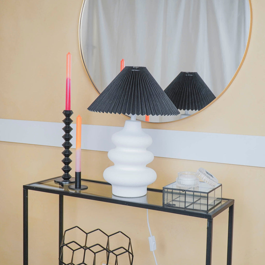 Housevitamin Flow Bordlampe - Keramik - Hvid - E27 - 20x20x27cm