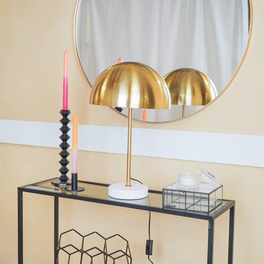 Housevitamin Mushroom Bordlampe - Metal/Marmor/Guld