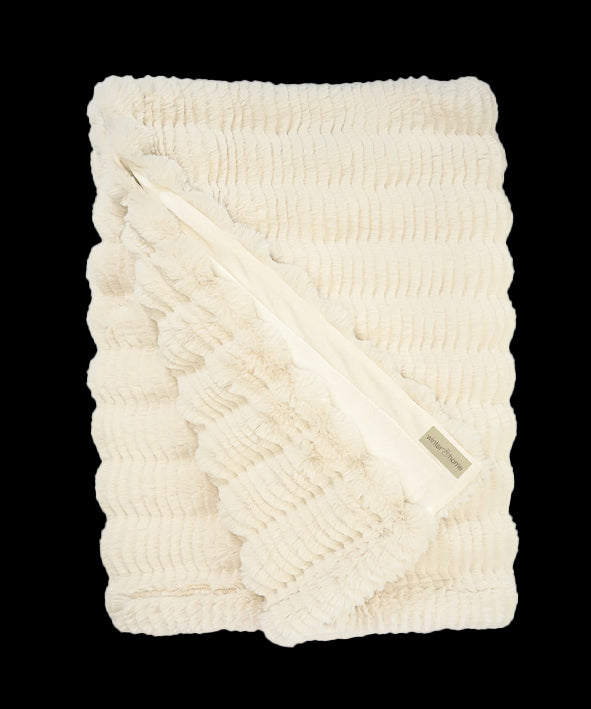 Winterhome - Faux Fur Plaid - Owl Sand 140x200 cm