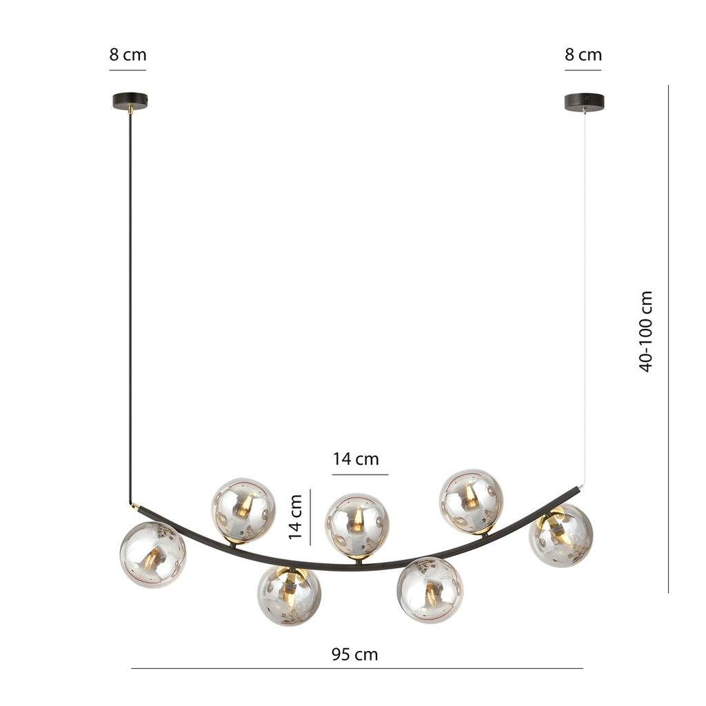RITZ 7 Pendellampe - Sort/Grafit | Emibig
