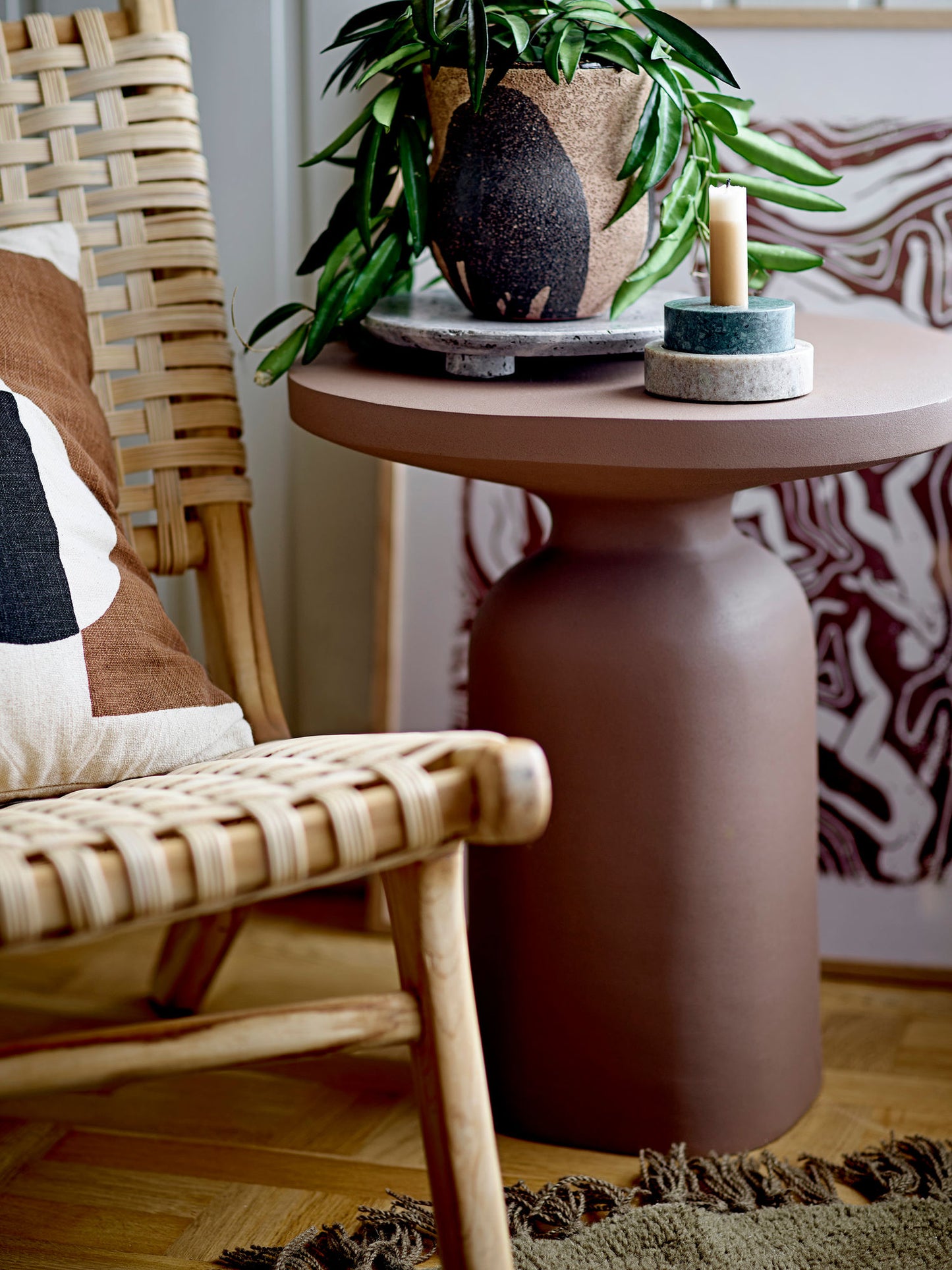 Bloomingville Millan Sidebord – Rustikt Aluminium i Brun