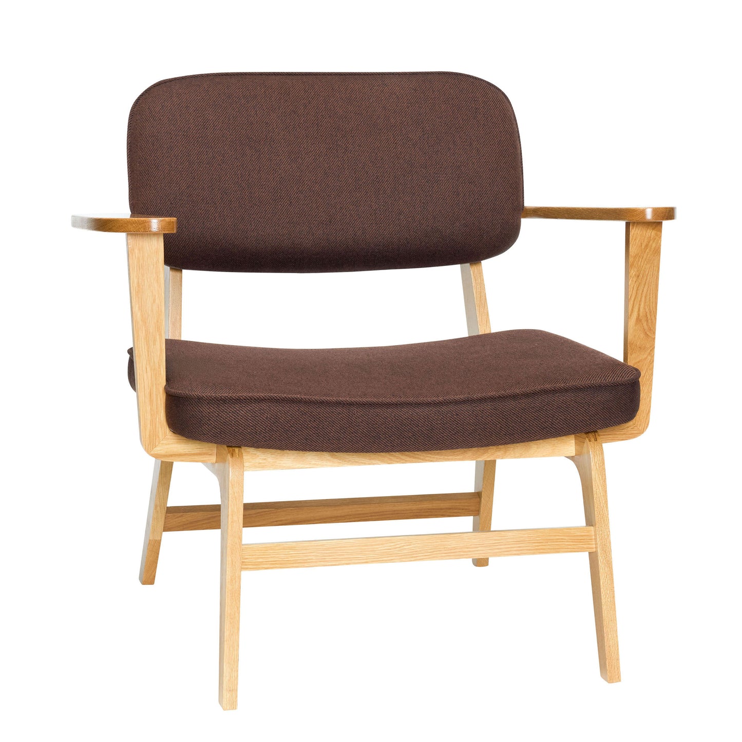 Hübsch Haze Loungestol 80x64xH71 cm – FSC-certificeret egetræ med polyesterbetræk