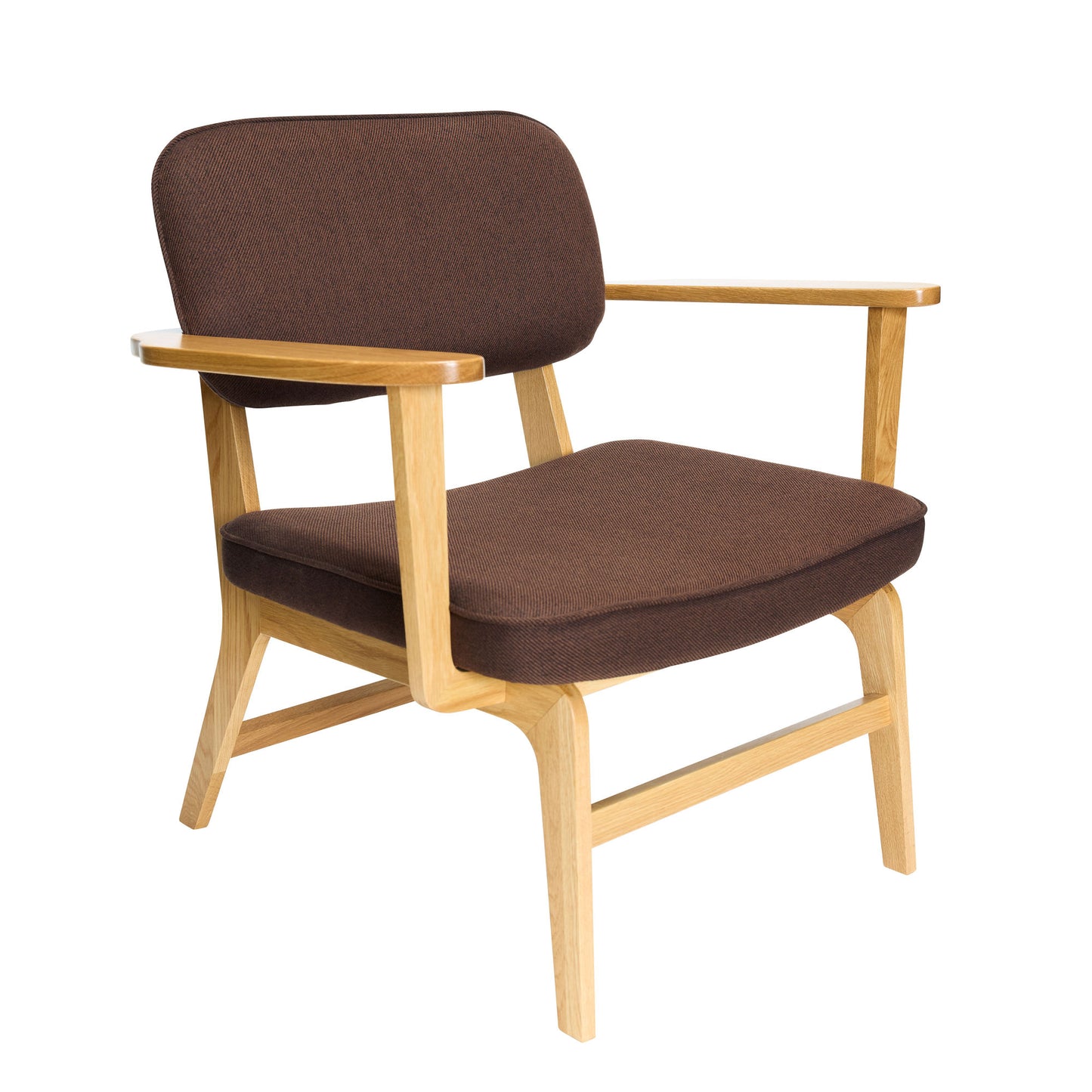 Hübsch Haze Loungestol 80x64xH71 cm – FSC-certificeret egetræ med polyesterbetræk