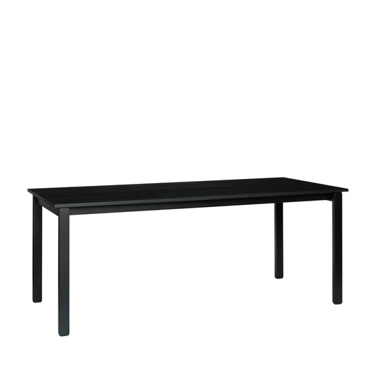 Hübsch Hock Spisebord 190x90xH75 cm – FSC-certificeret træ med sort bordplade