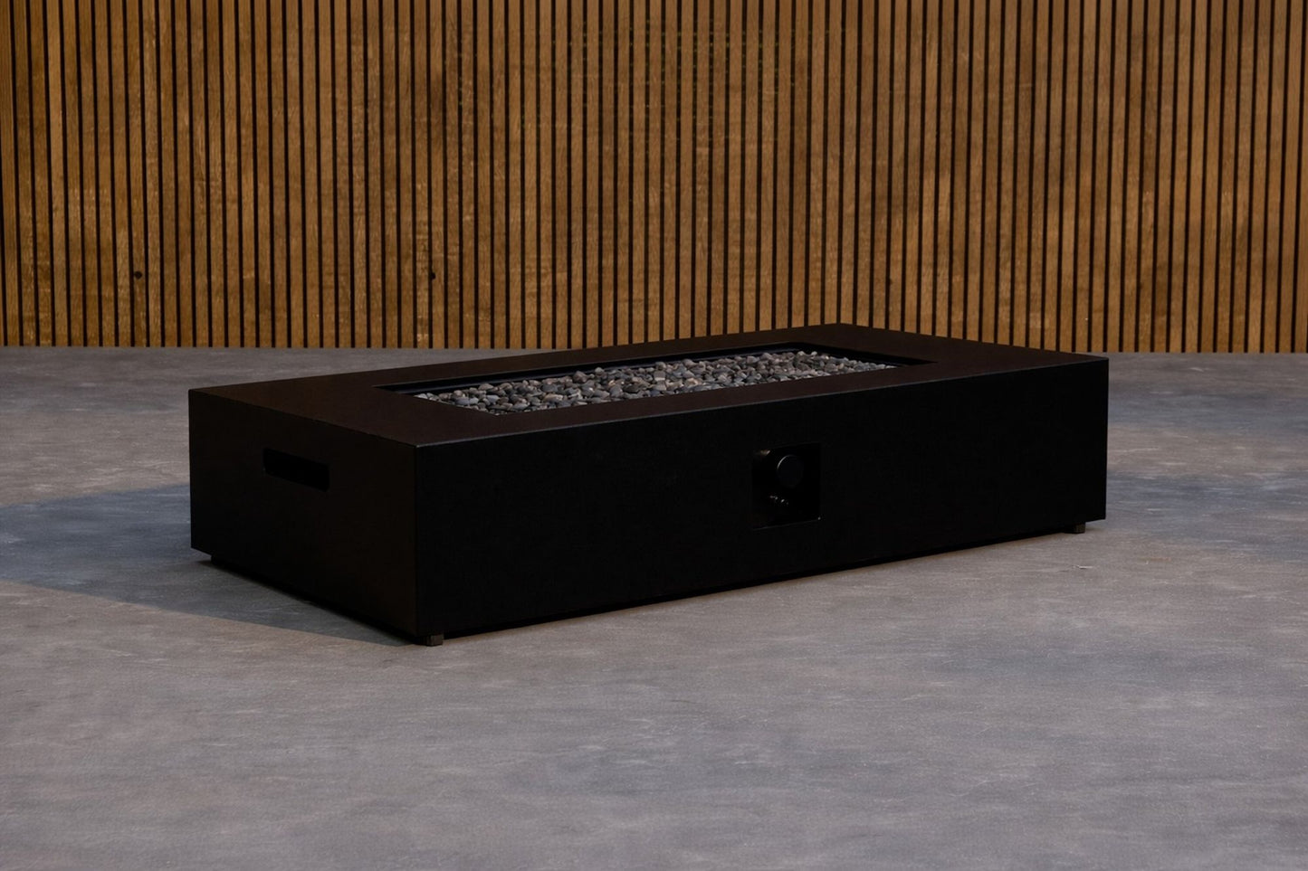 Kea Rektangulær Fire Pit i Sort – Venture Design Udendørs Gasbålsted (W137 x D68 x H30 cm)