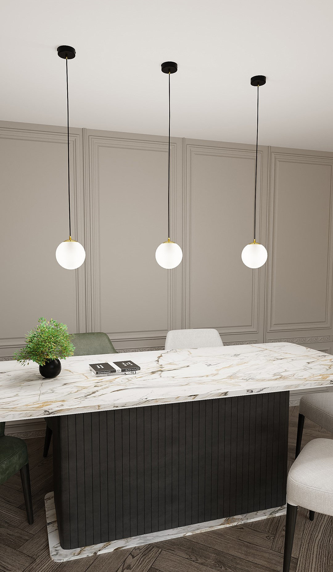 ROYAL 1 Sort Pendellampe | Emibig