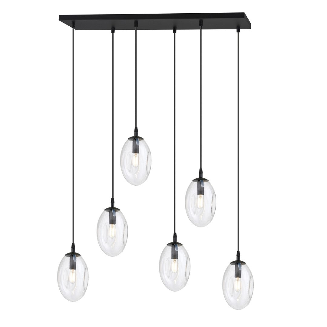 ASTRAL 6 Pendellampe – Sort & Transparent Glas | Emibig