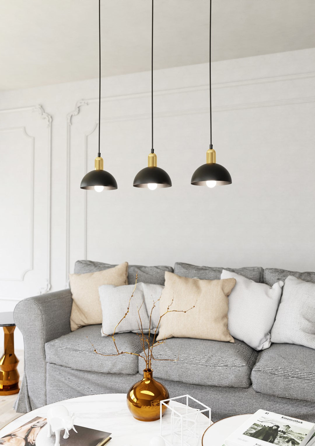 MOTO 3 Sort - Pendellampe | Emibig