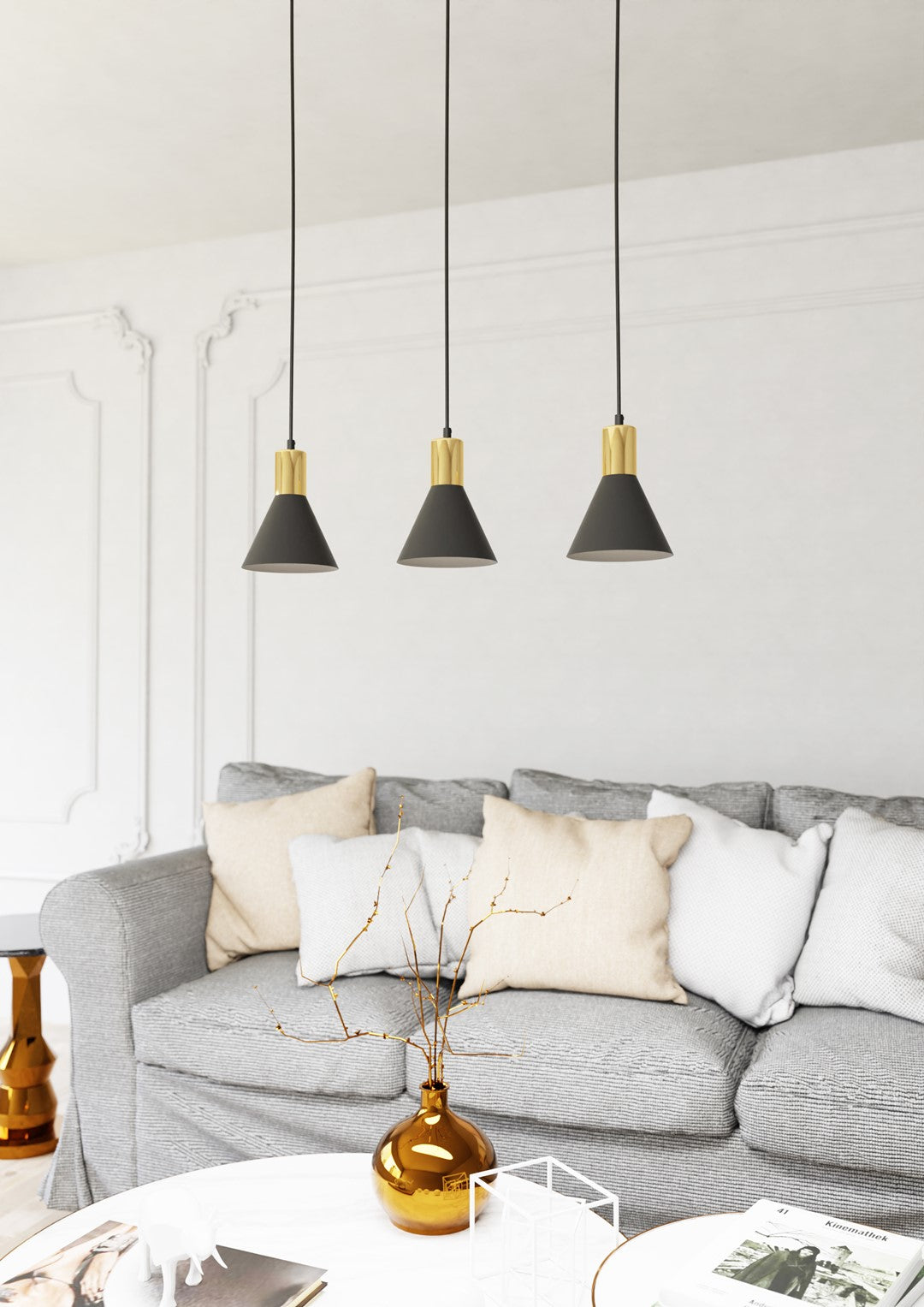 ROSA 3 Pendellampe - Sort | Emibig