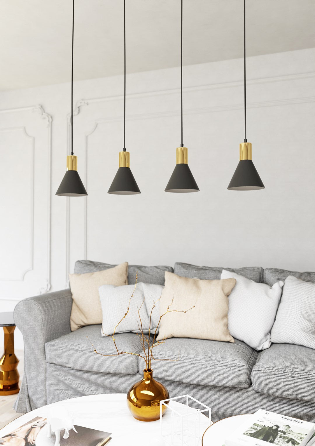 ROSA 4 Pendellampe - Sort | Emibig