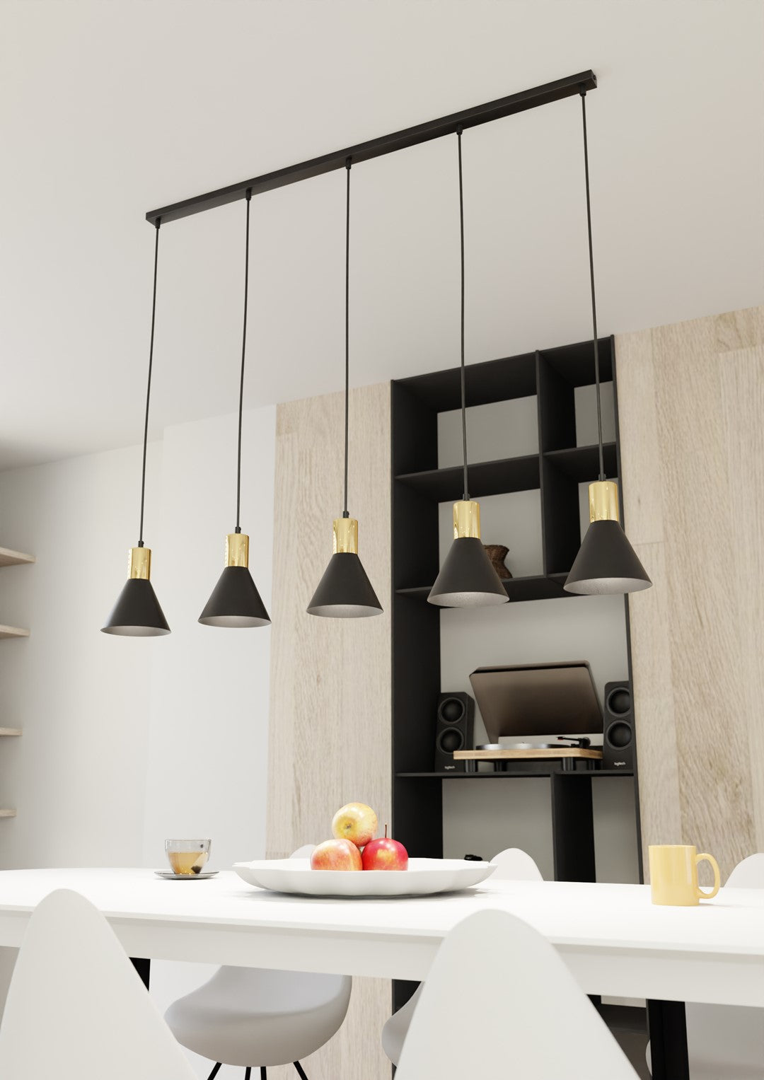 ROSA 5 Pendellampe - Sort | Emibig