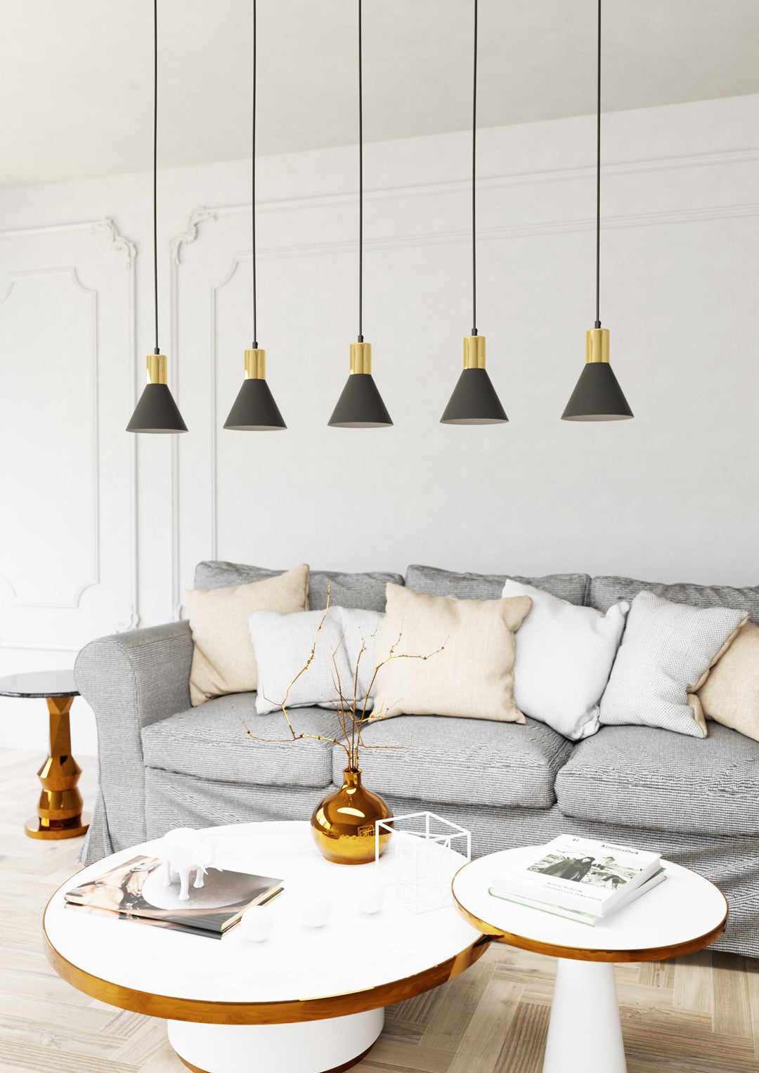 ROSA 5 Pendellampe - Sort | Emibig