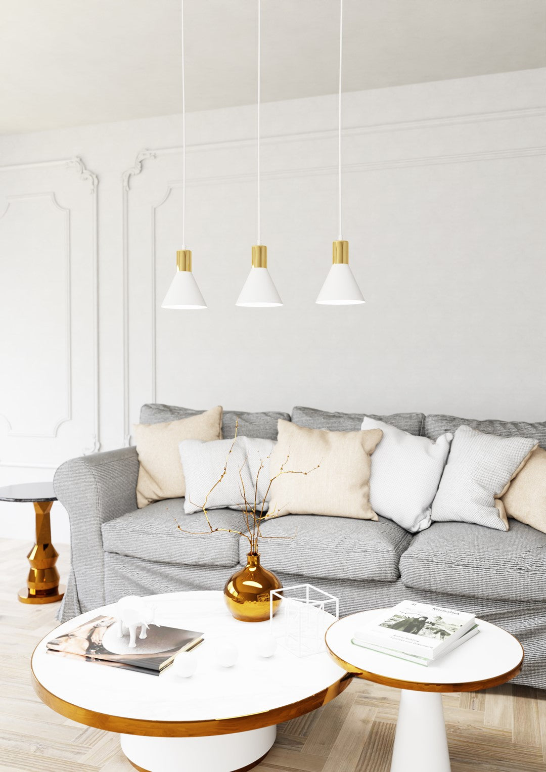 ROSA 3 Pendellampe - Hvid | Emibig