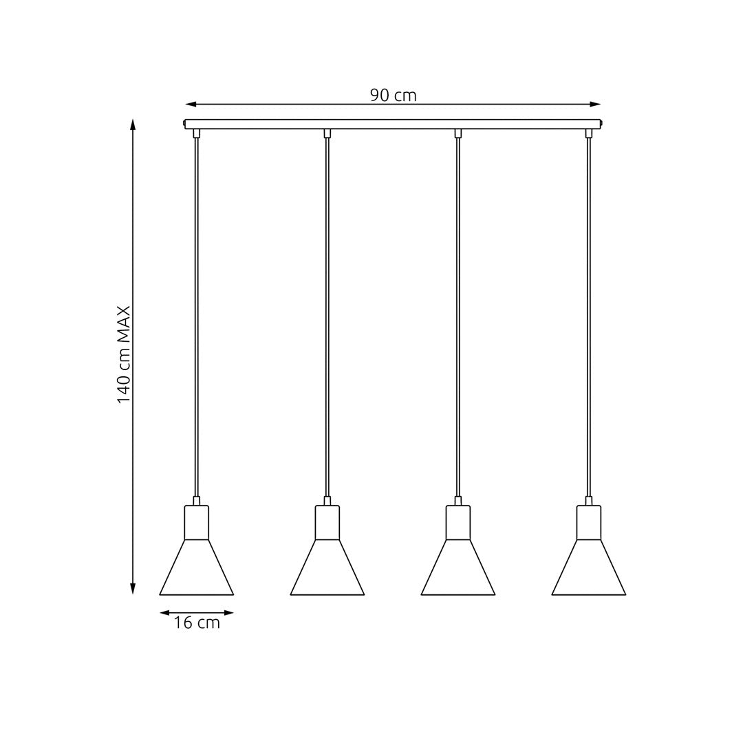 ROSA 4 Pendellampe - Hvid | Emibig