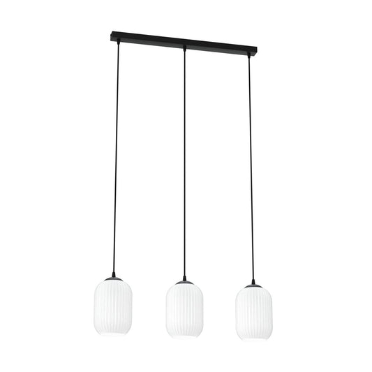 VERDI 3 Sort/Opal pendellampe | Emibig