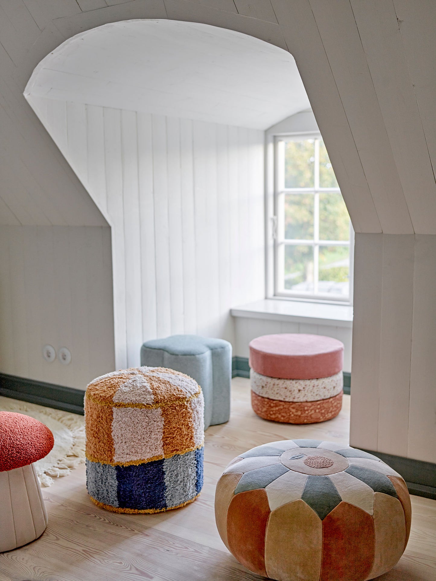 Bloomingville MINI Kio Puf, Multifarvet, Bomuld