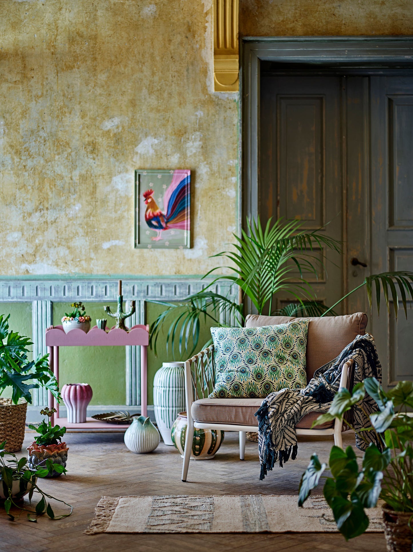 Isola Sidebord i Rosa Firwood – Creative Collection Sofabord med Hylde (L60 x H68 x W40 cm)