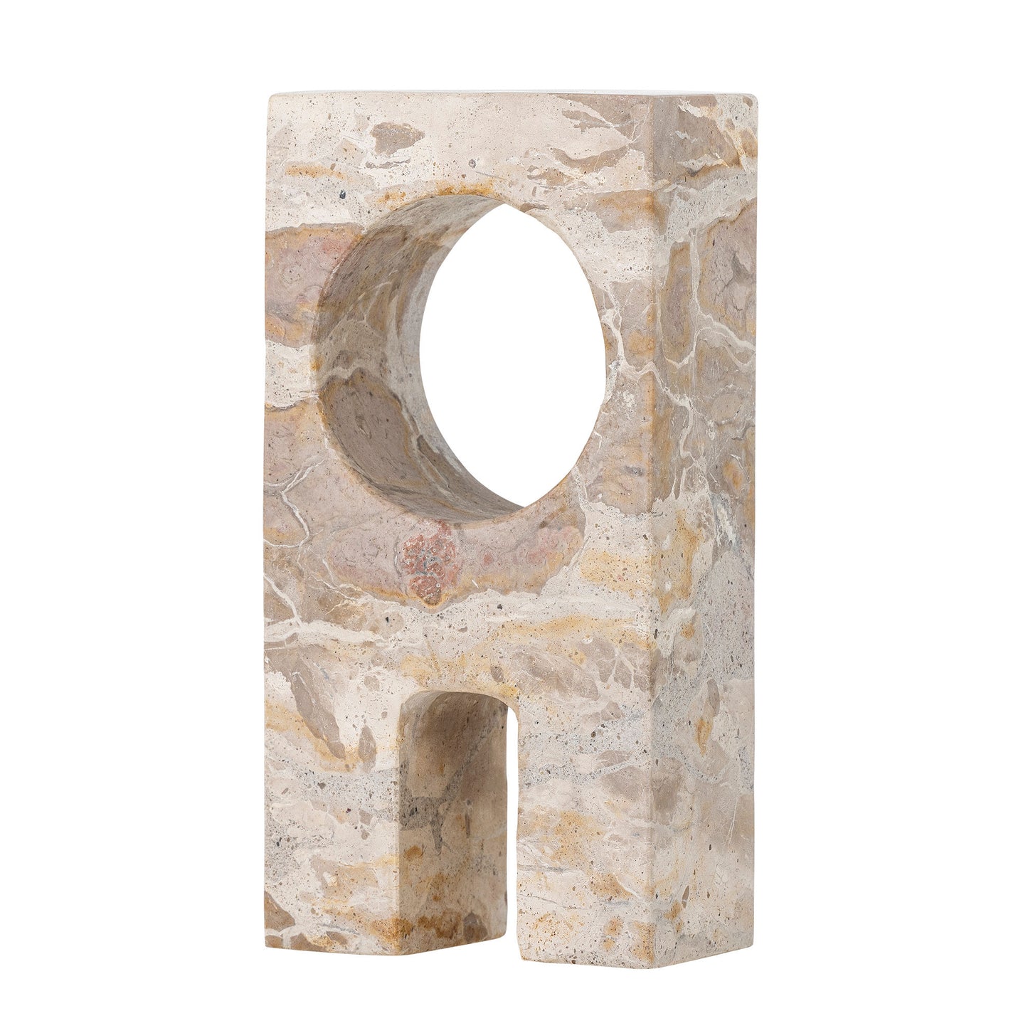 Bloomingville - Aoxi Deko – Natur Marmor, Skulpturel Borddekoration