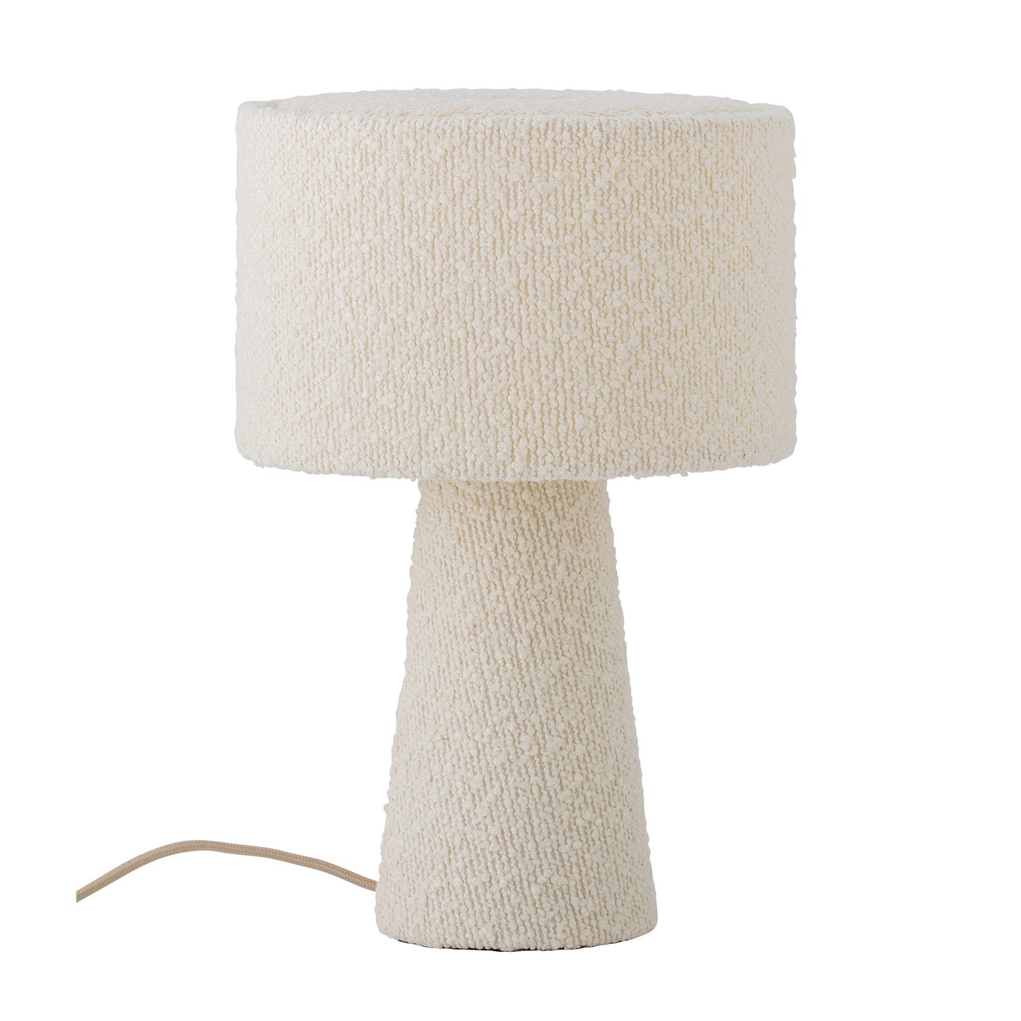 Emmie Bordlampe i Hvid Bouclé – Moderne Bordlampe fra Bloomingville