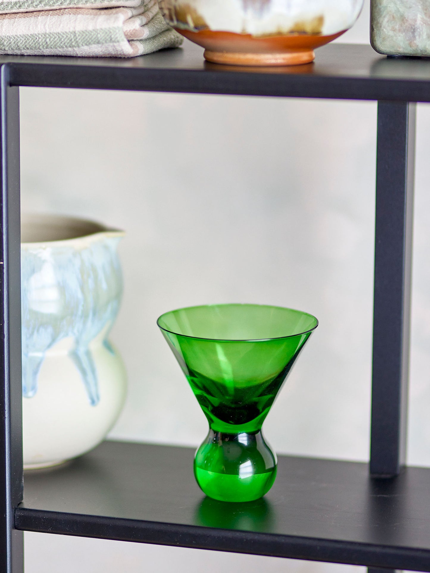 Corliss cocktailglas sæt 4 stk i grønt glas – Bloomingville drikkeglas