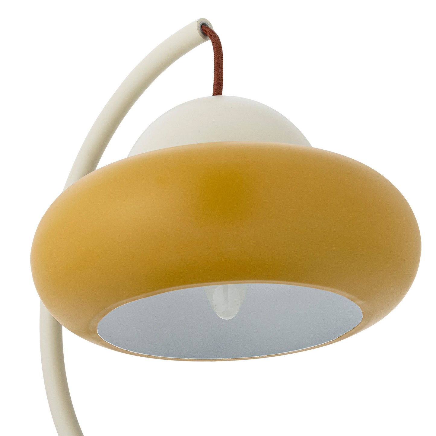 Bubble Bordlampe Natur – Lakeret Metal med Gul Skærm fra Bloomingville