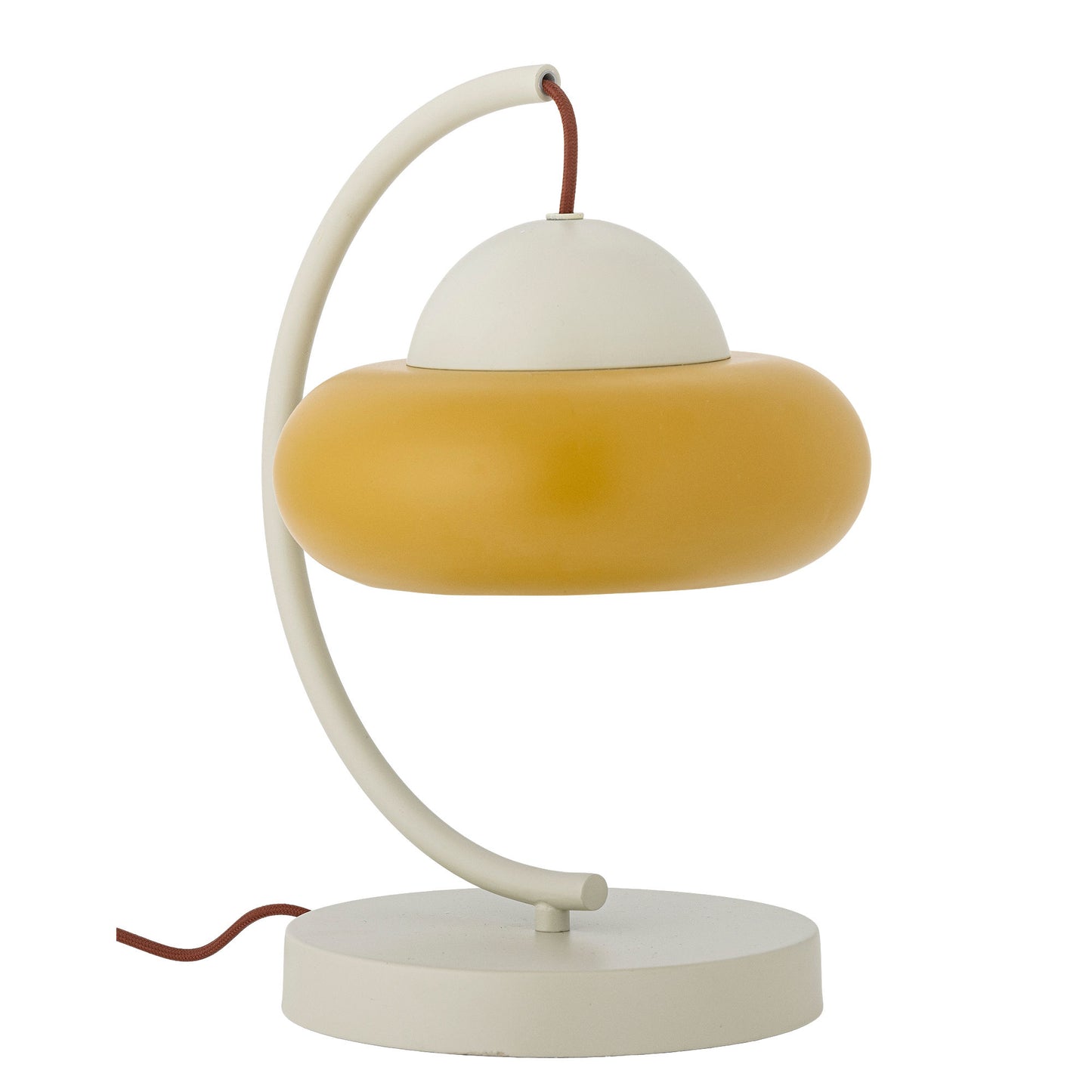 Bubble Bordlampe Natur – Lakeret Metal med Gul Skærm fra Bloomingville