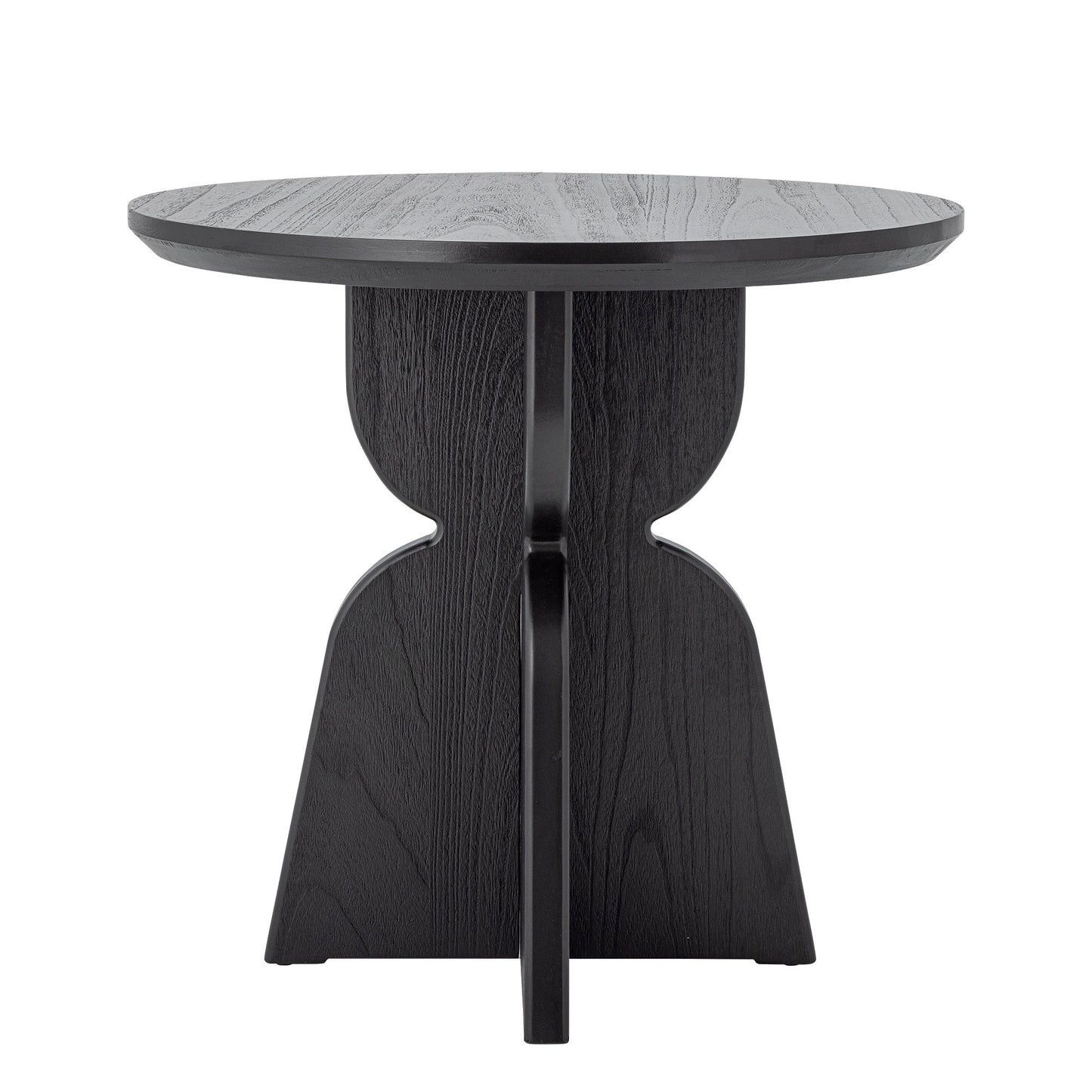 Bloomingville Vixen Spisebord Ø80 cm – Sort Spisebord i Fyrretræ med Skulpturel Base