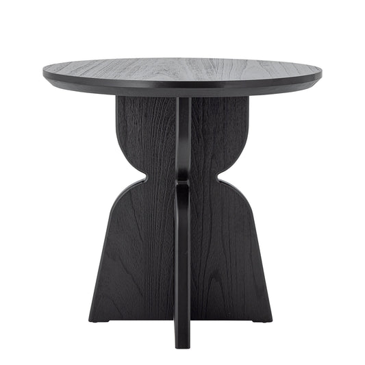 Bloomingville Vixen Spisebord Ø80 cm – Sort Spisebord i Fyrretræ med Skulpturel Base