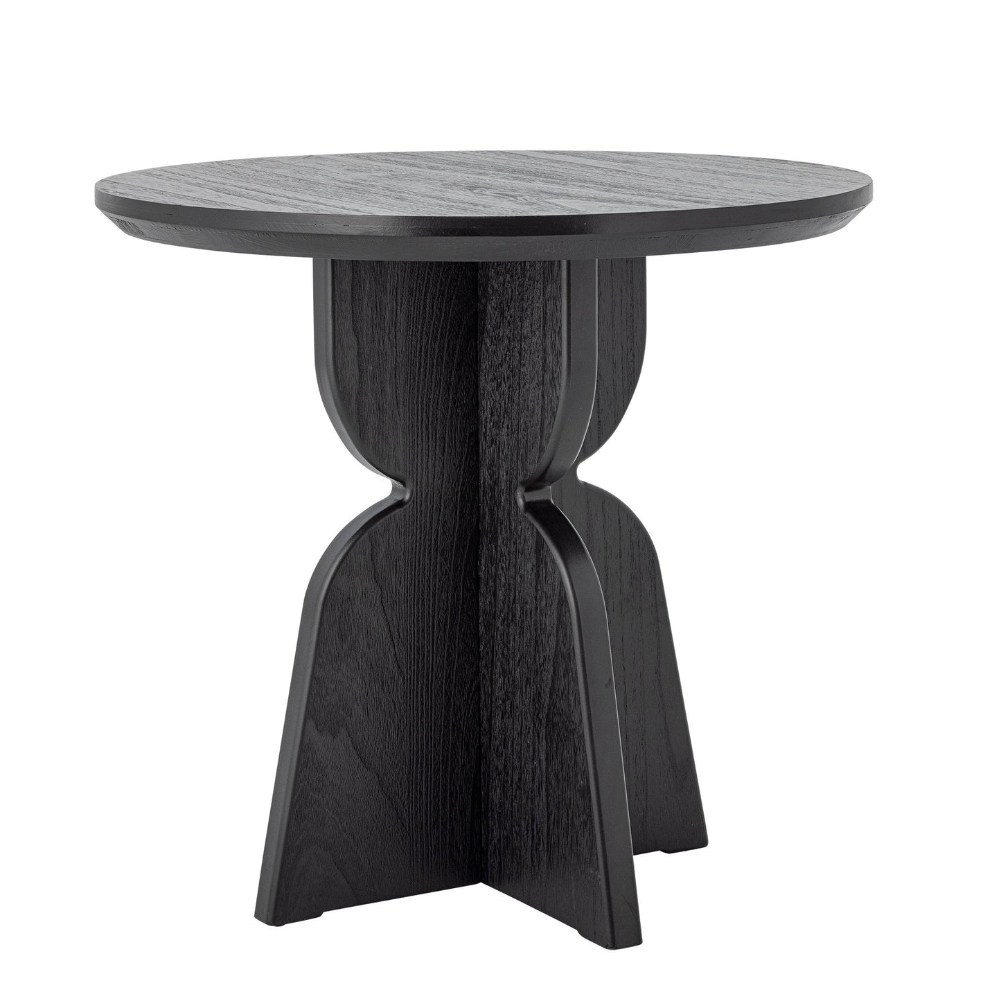 Bloomingville Vixen Spisebord Ø80 cm – Sort Spisebord i Fyrretræ med Skulpturel Base