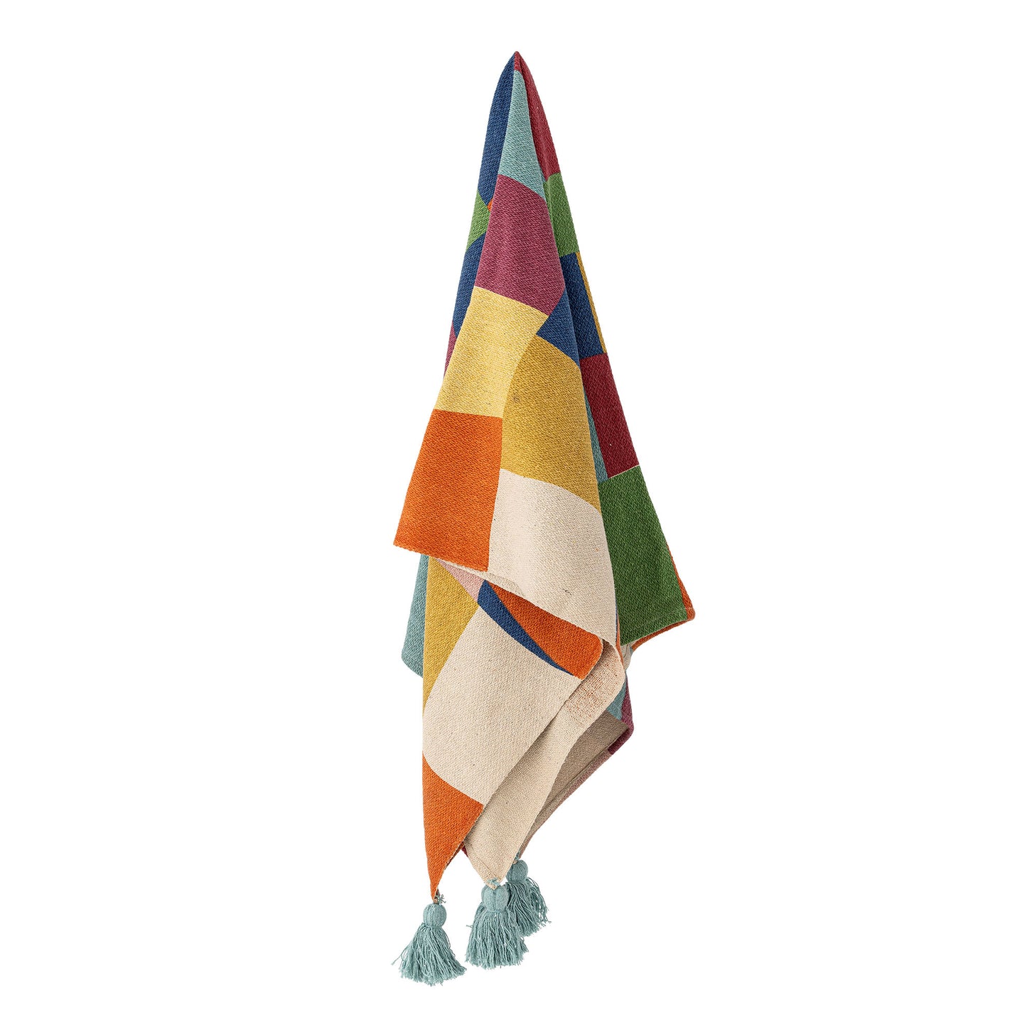 Colorine plaid 130x160 cm i genanvendt bomuld – multicolor børneplaid fra Bloomingville MINI