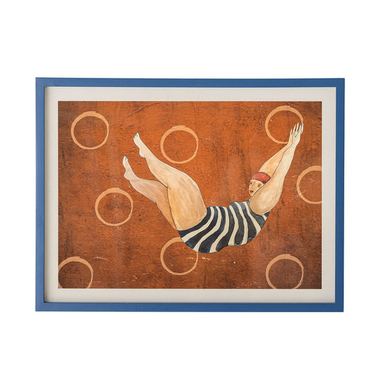 Svela illustration 47x62 cm med ramme – multifarvet kunsttryk fra Bloomingville