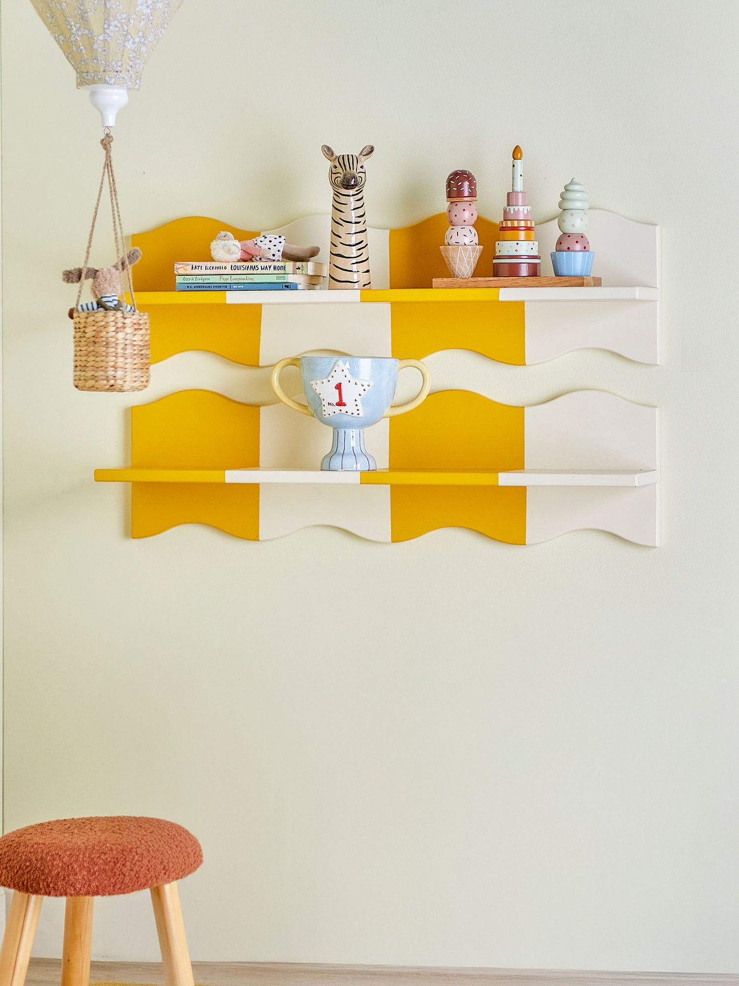 Bloomingville MINI Bubbi Hylde, Gul, MDF