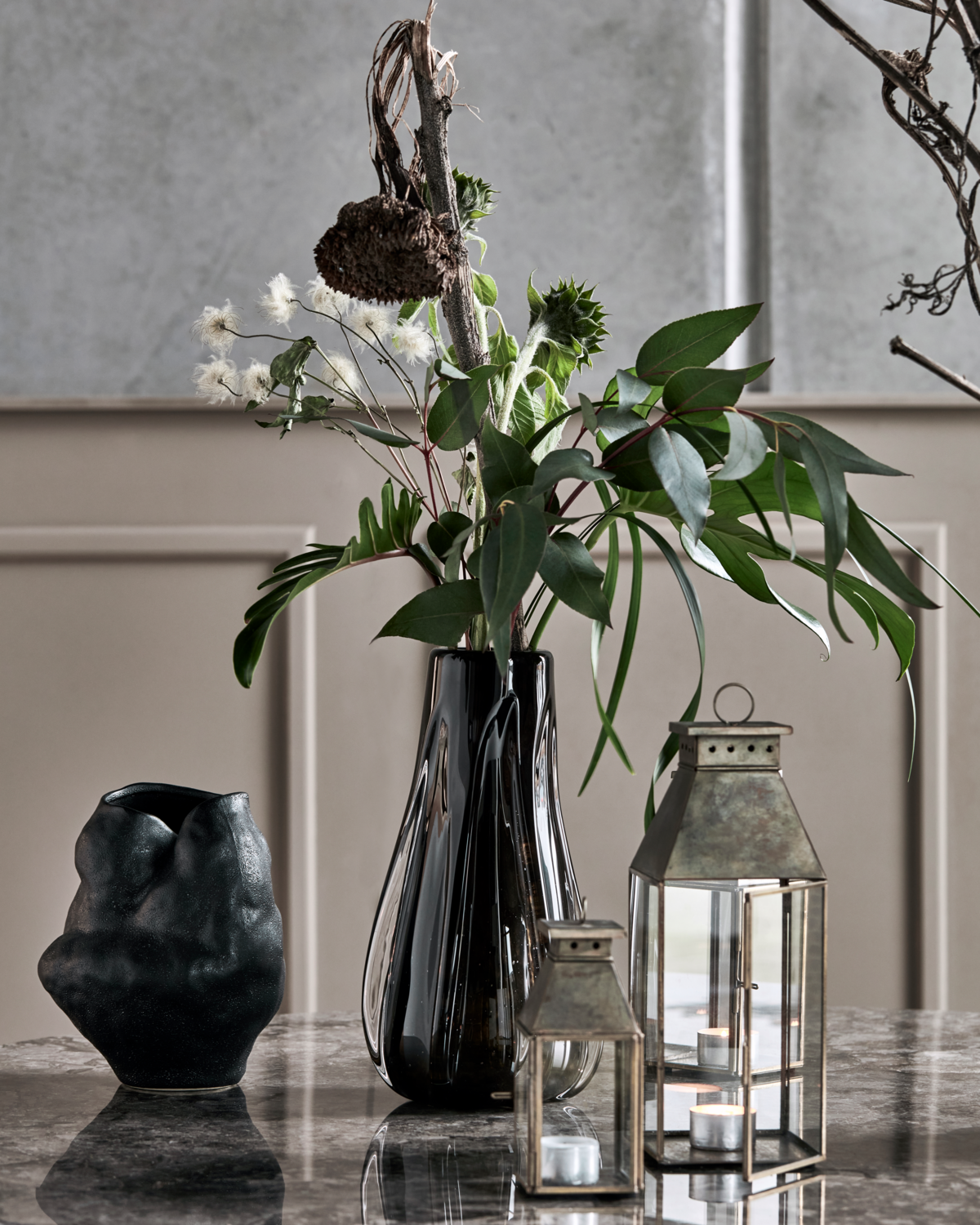 Vase 30cm, HDRamm, Brun