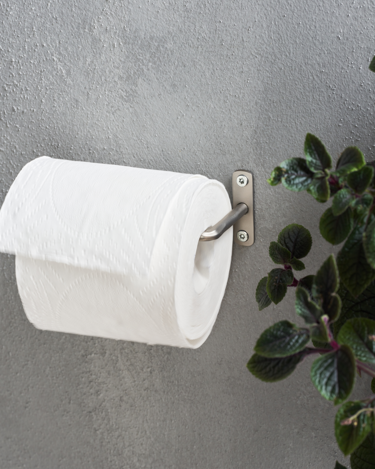 Toiletpapirholder, HDWelo, Børstet sølvfinish