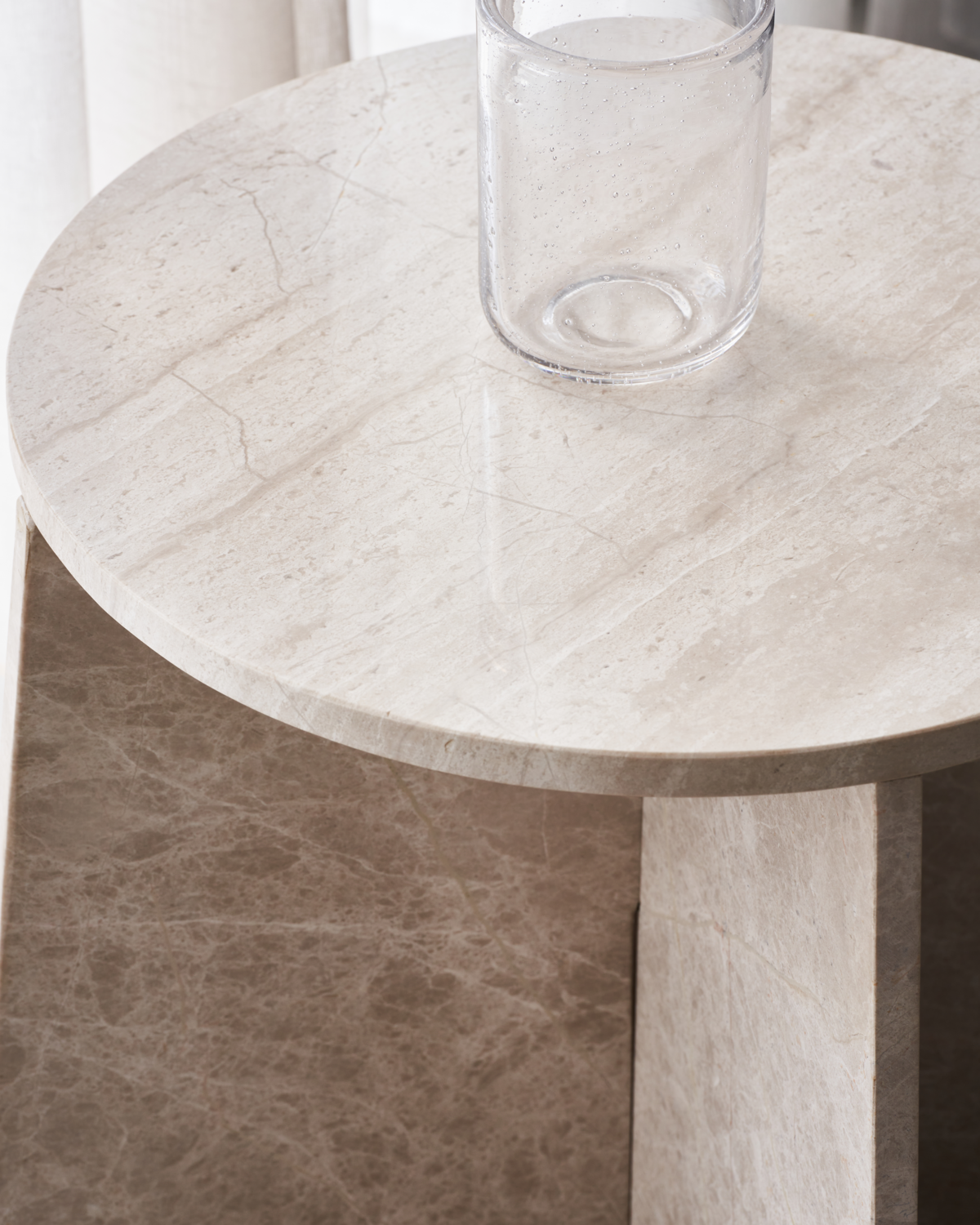 Sidebord, HDMarb, Beige