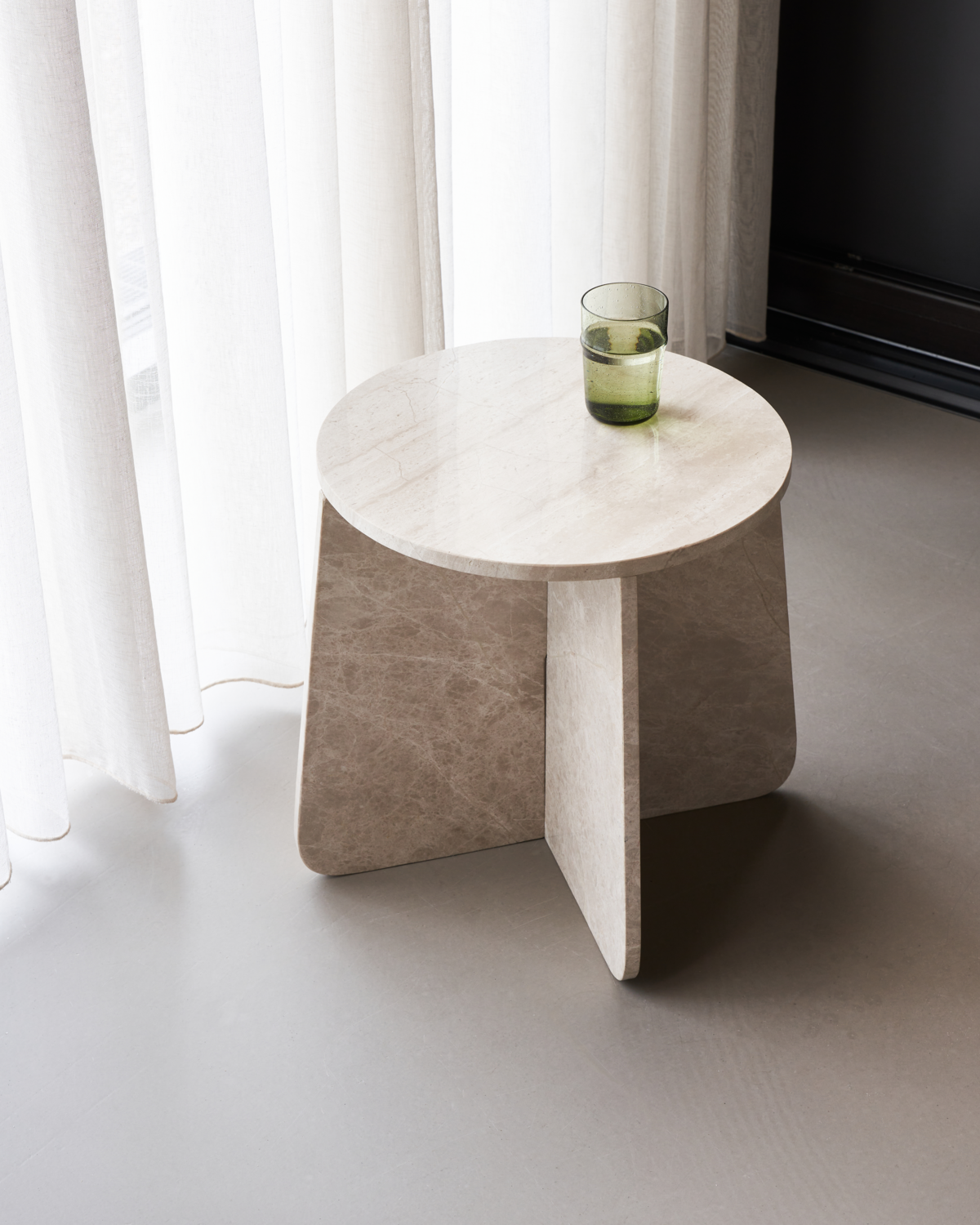 Sidebord, HDMarb, Beige