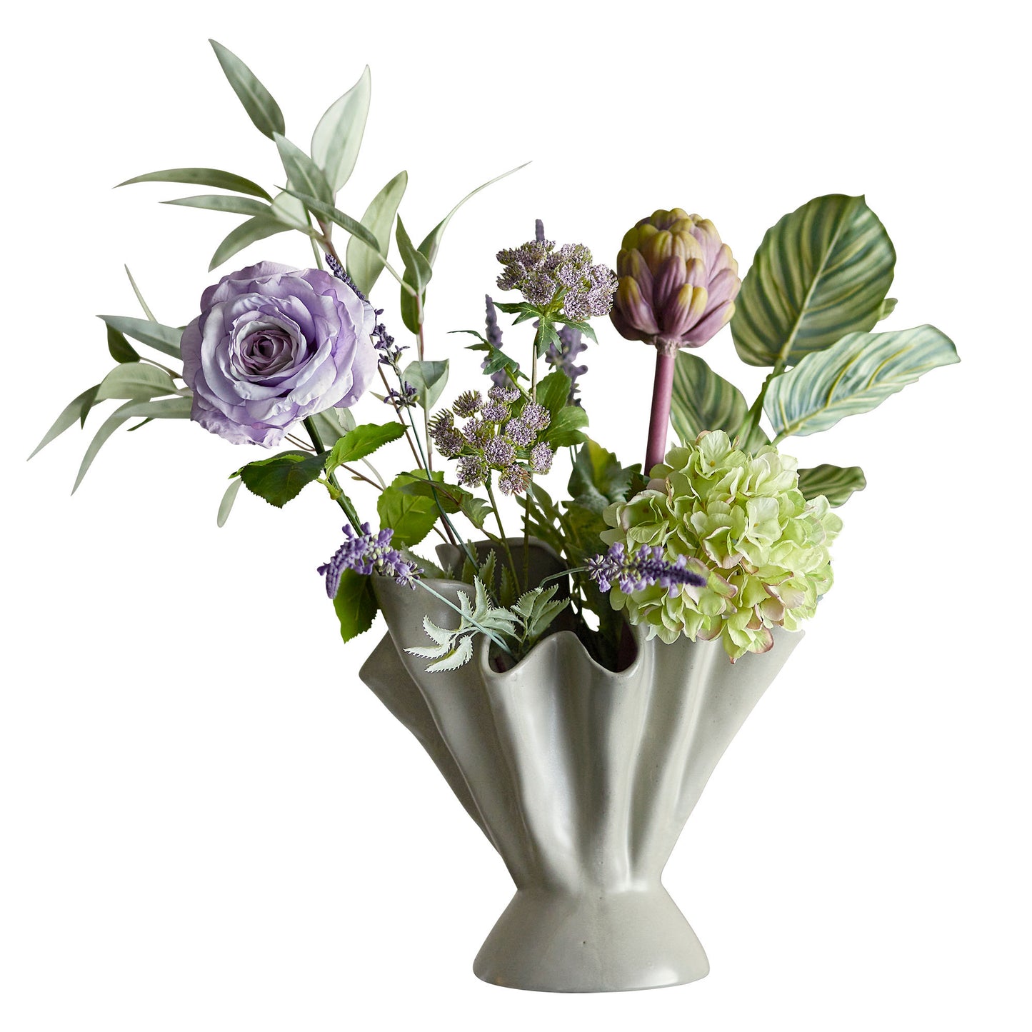 Whisper buket 30xH80 cm i kunstige blomster – lilla dekorationsbuket fra Bloomingville