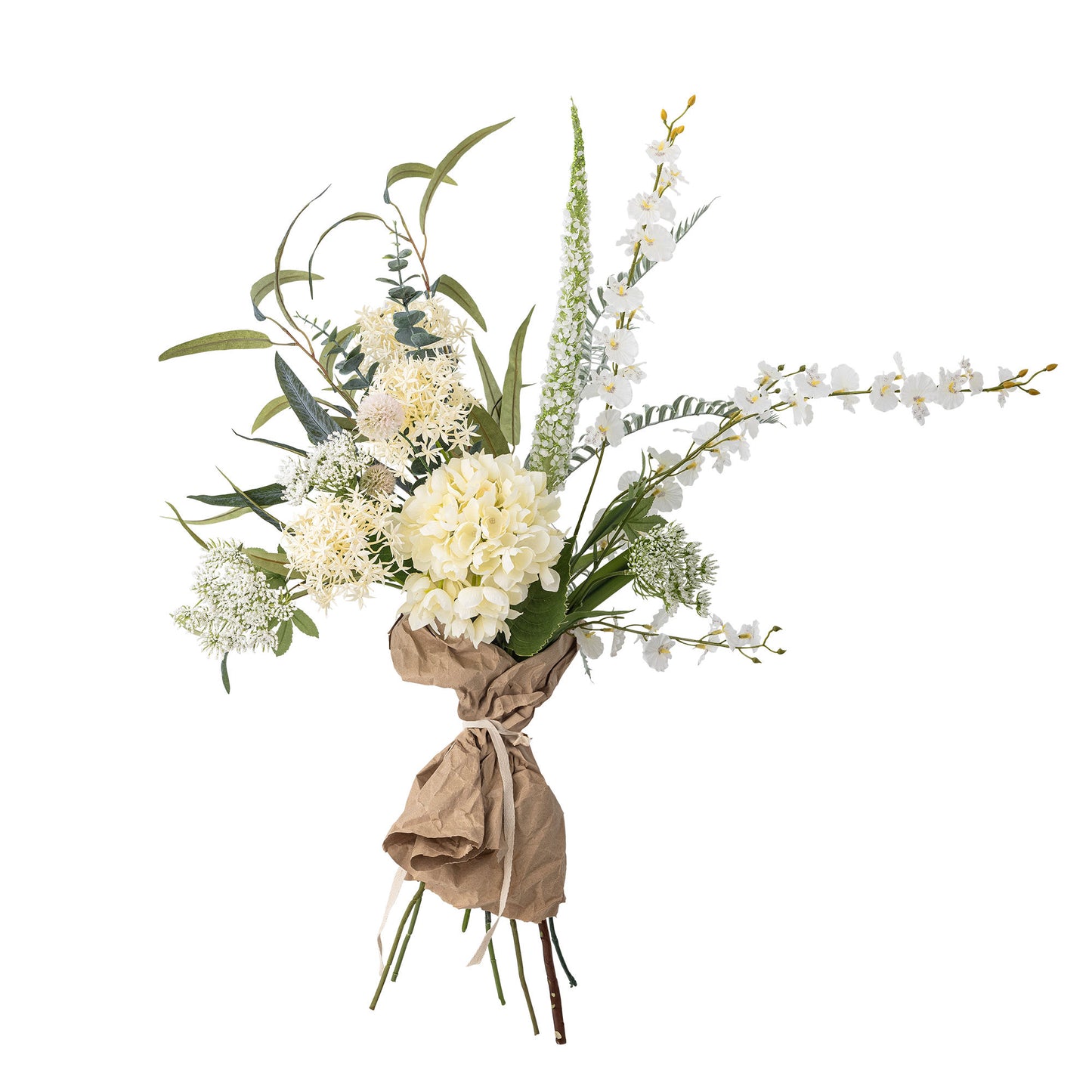Symphonie buket 30xH103 cm i kunstige blomster – hvid dekorationsbuket fra Bloomingville