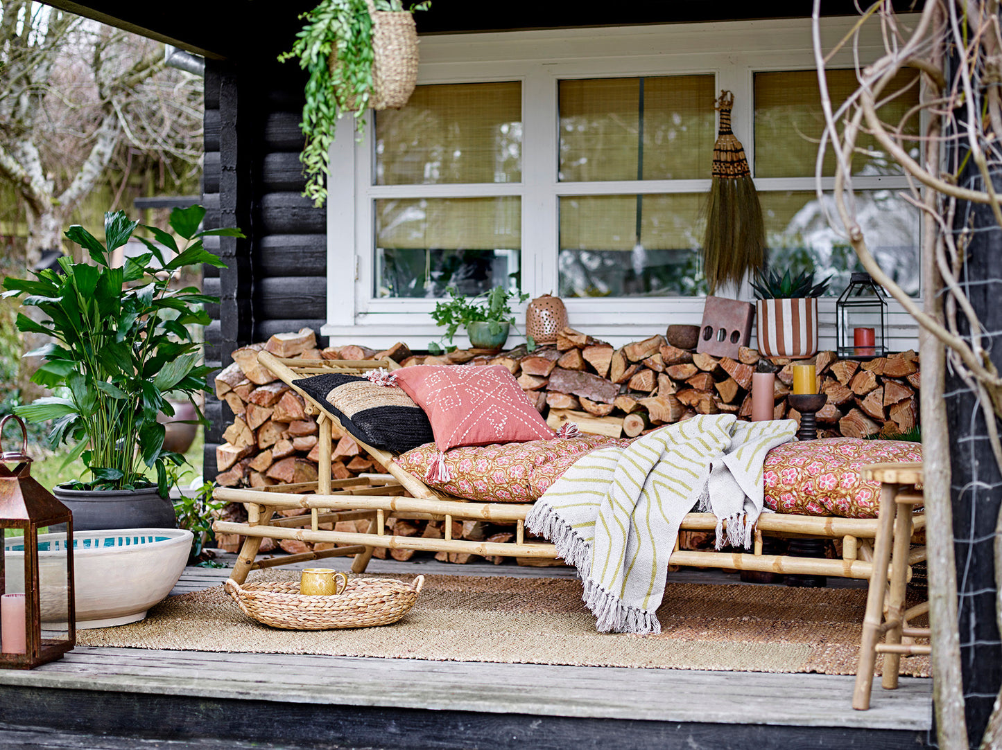Bloomingville Sole Daybed – Bambus, Justerbar Ryg, Natur