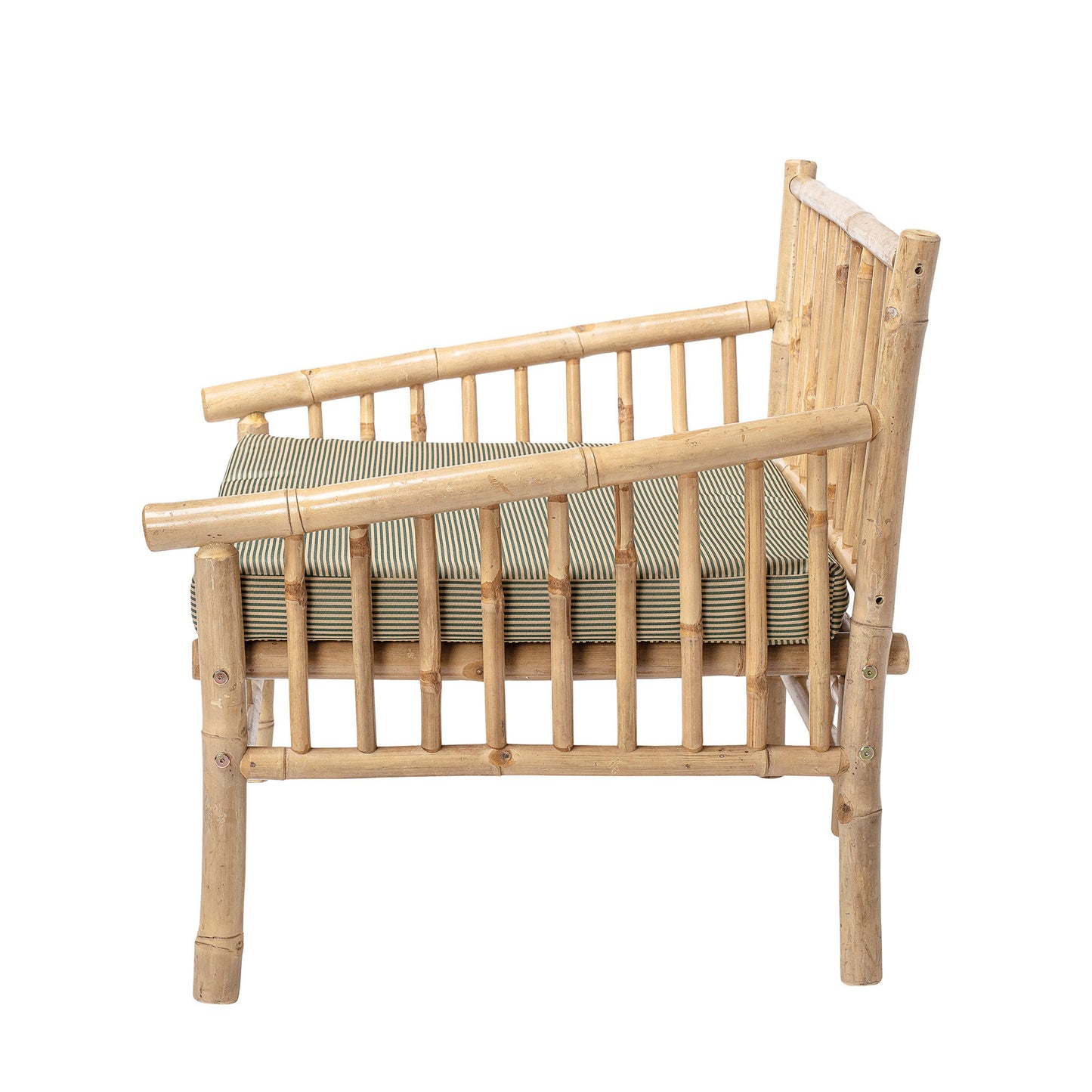Bloomingville Sole Loungestol – Bambus, Natur, Udendørs Stol med Pude