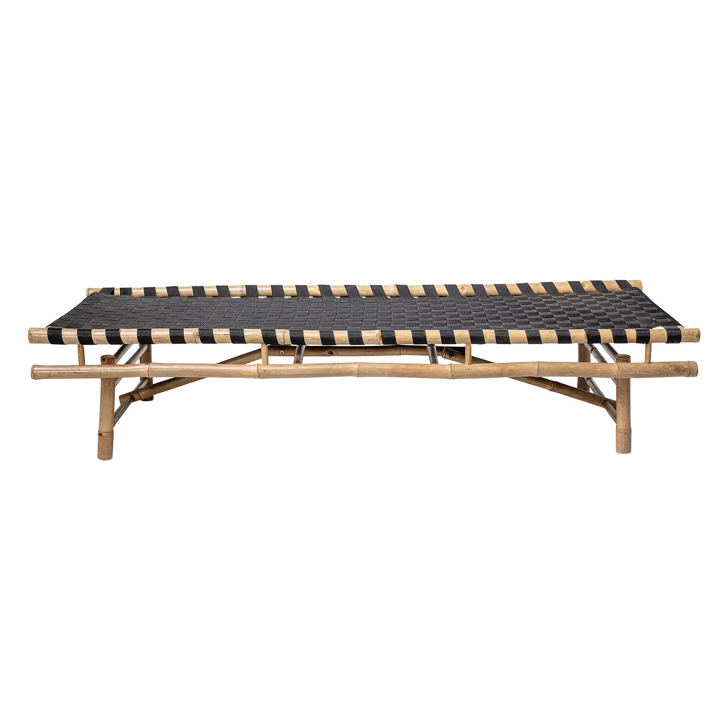 Bloomingville - Vida Daybed – Bambus, Sort Sæde, Håndvævet Design
