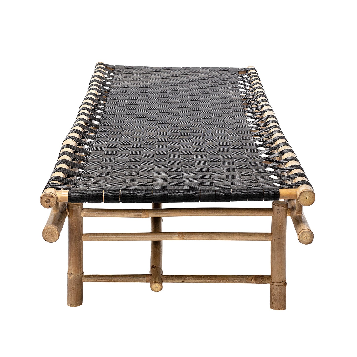 Bloomingville - Vida Daybed – Bambus, Sort Sæde, Håndvævet Design