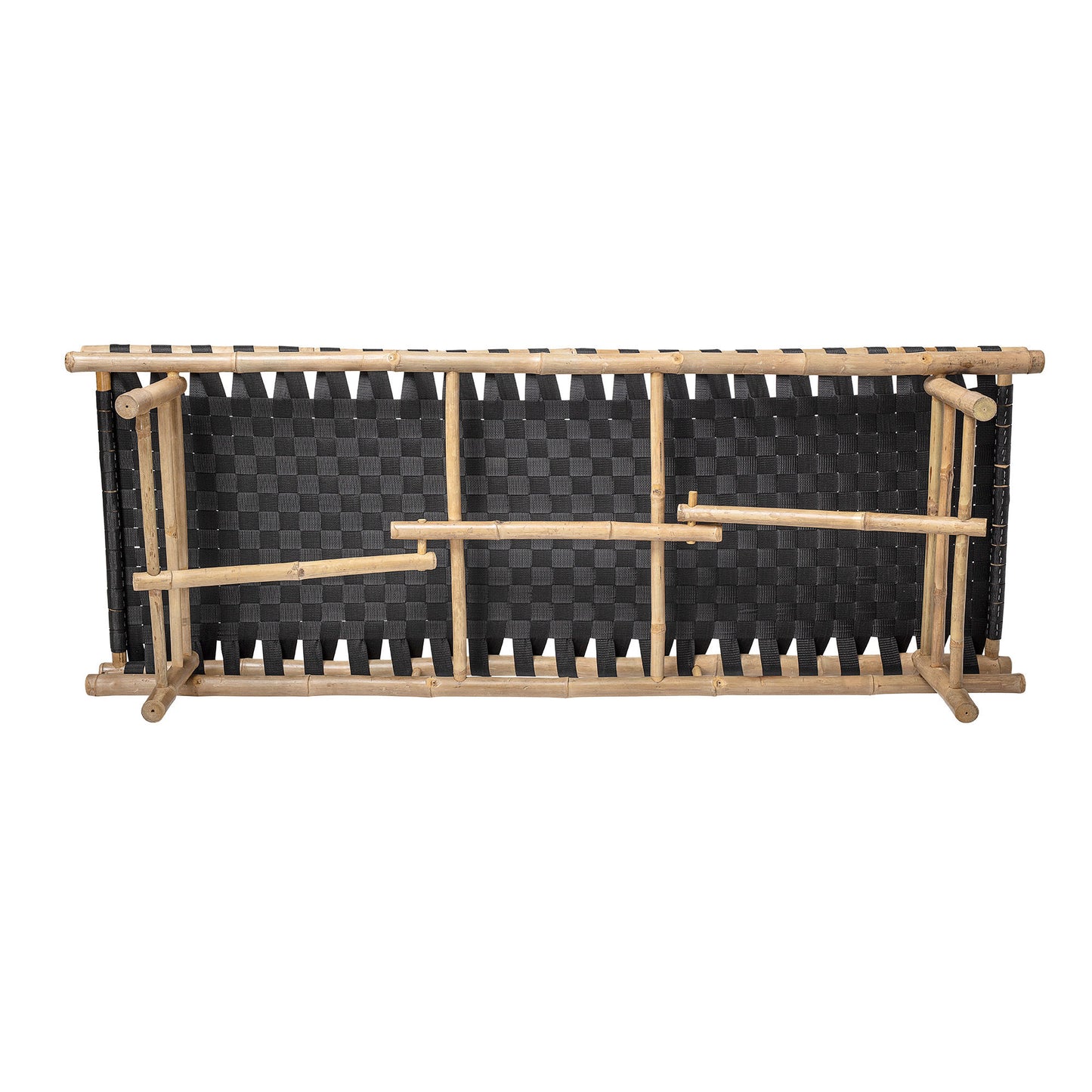 Bloomingville - Vida Daybed – Bambus, Sort Sæde, Håndvævet Design