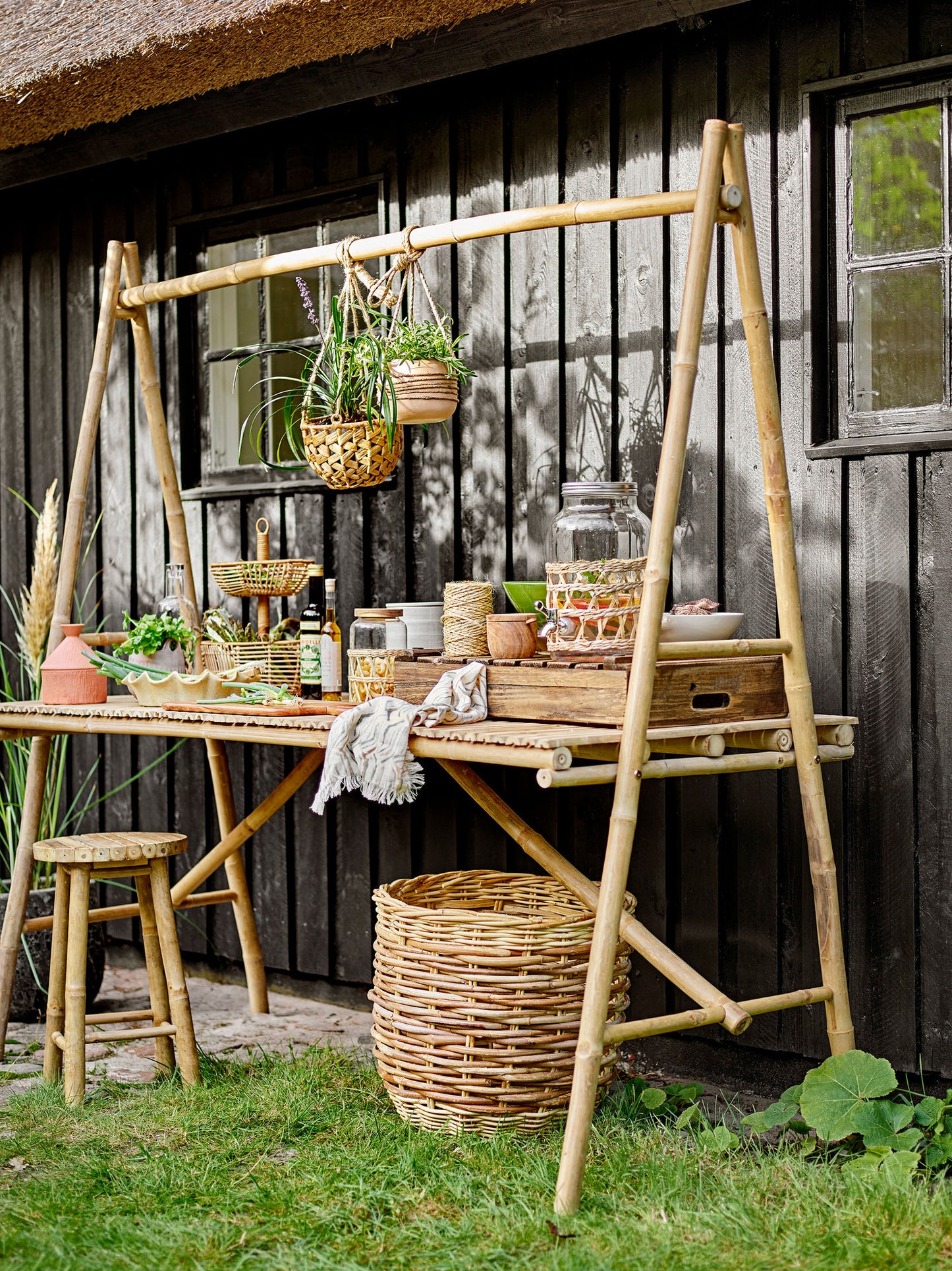 Bloomingville - Malo Spisebord – Bambus, Natur, Udendørs Design