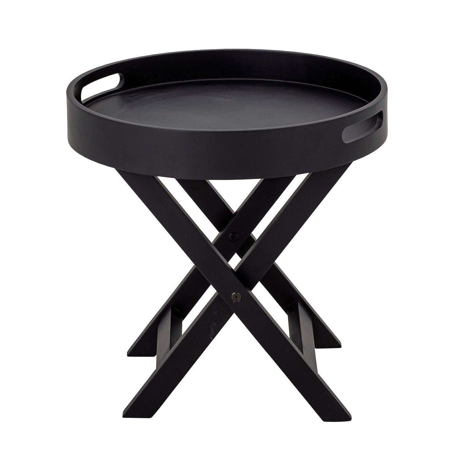 Freya Bakkebord i Sort Gummitræ – Bloomingville Rundt Sidebord (Ø40 x H39 cm)