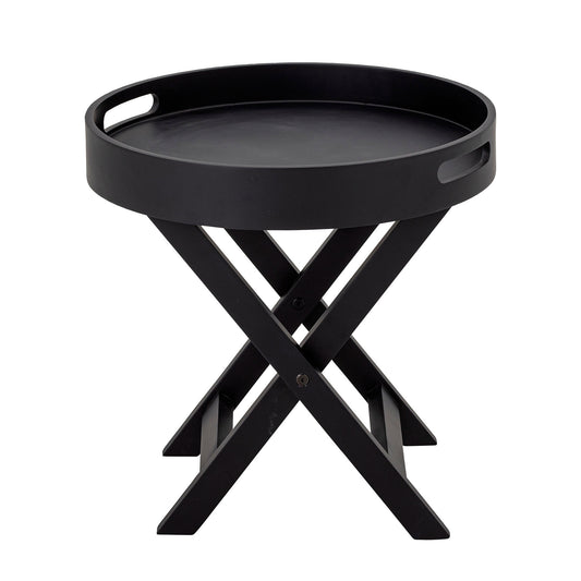 Freya Bakkebord i Sort Gummitræ – Bloomingville Rundt Sidebord (Ø40 x H39 cm)